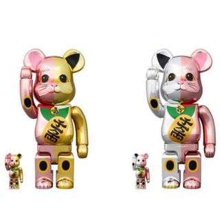 MEDICOM TOY BE@RBRICK 招き猫 桃金メッキ 発光 400 MEDICOM TOY BE@RBRICK 招き猫 桃金メッキ 発光 400