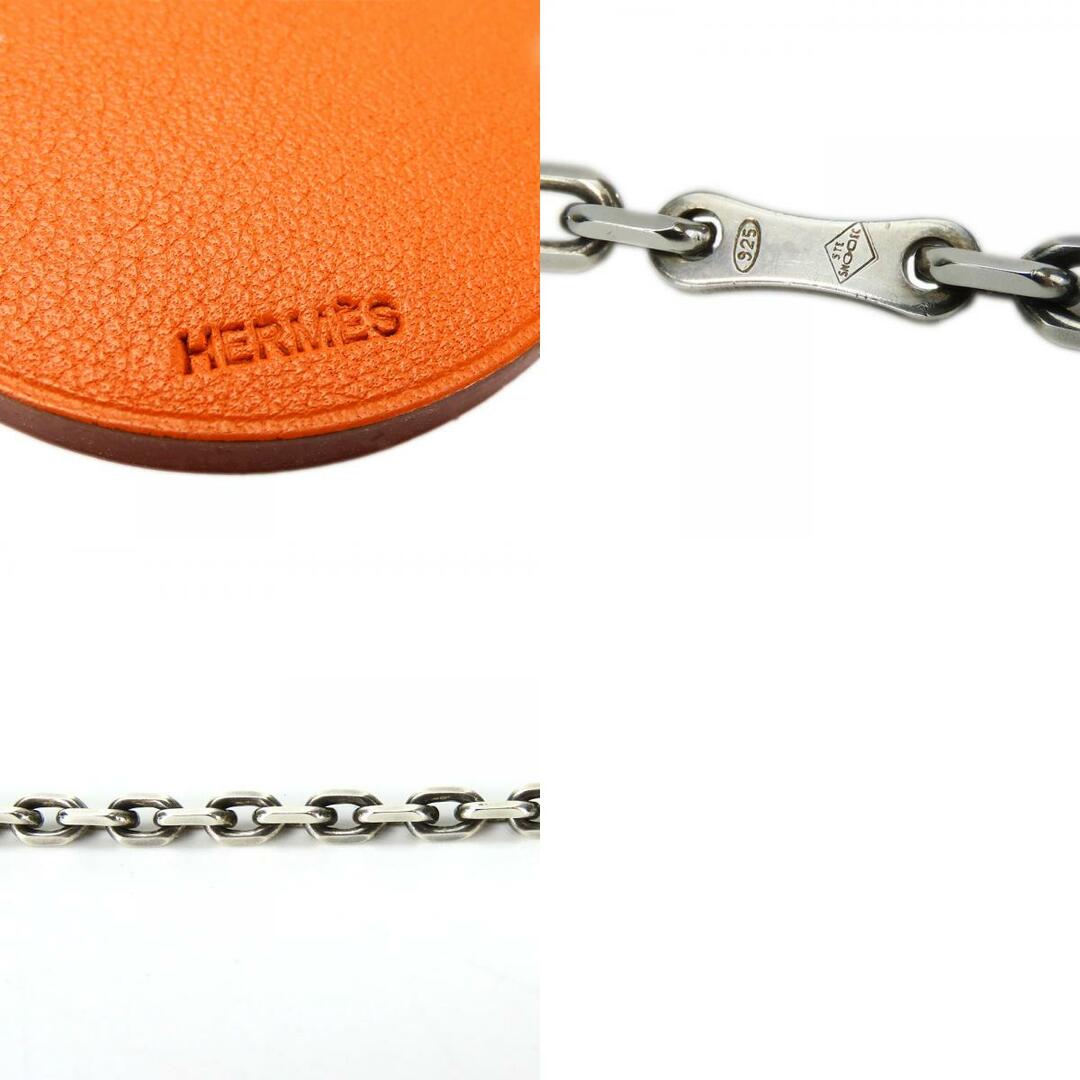 HERMES - 【中古】 エルメス キーホルダー レザー シルバー925 HERMES - 【中古】 エルメス キーホルダー レザー シルバー925