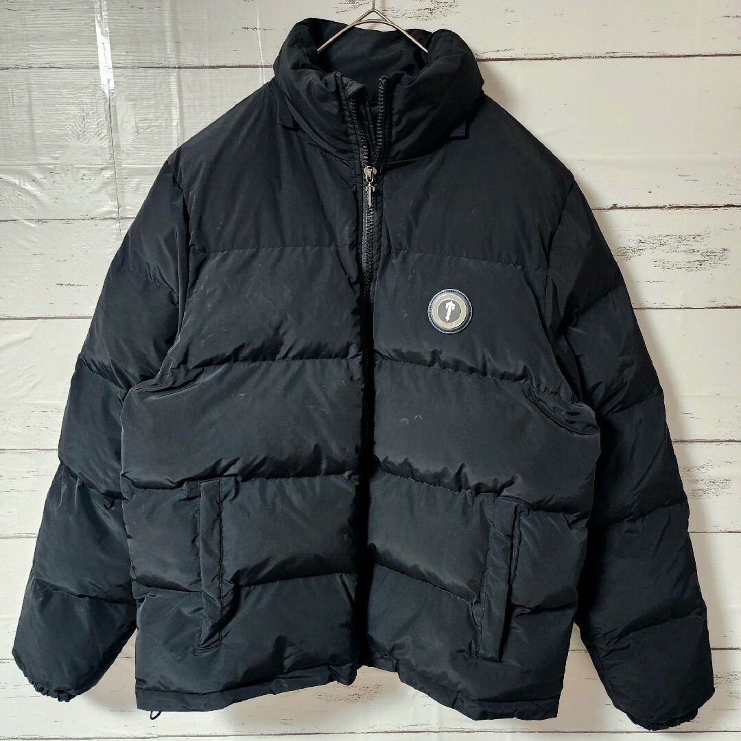 TRAPSTAR トラップスター ダウン ジャケット ブラック バックロゴ L TRAPSTAR トラップスター ダウン ジャケット ブラック バックロゴ L