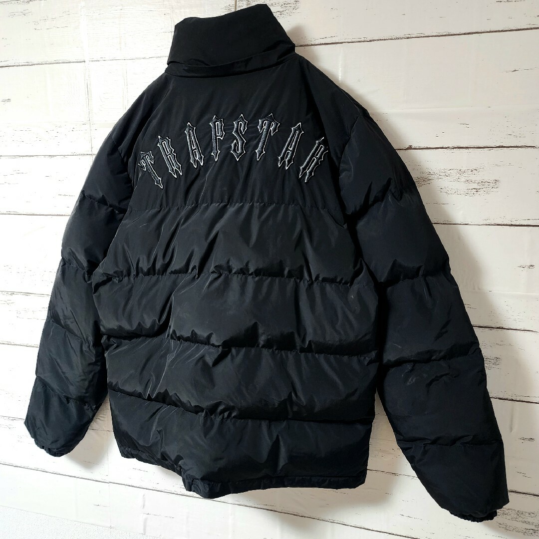 TRAPSTAR トラップスター ダウン ジャケット ブラック バックロゴ L TRAPSTAR トラップスター ダウン ジャケット ブラック バックロゴ L