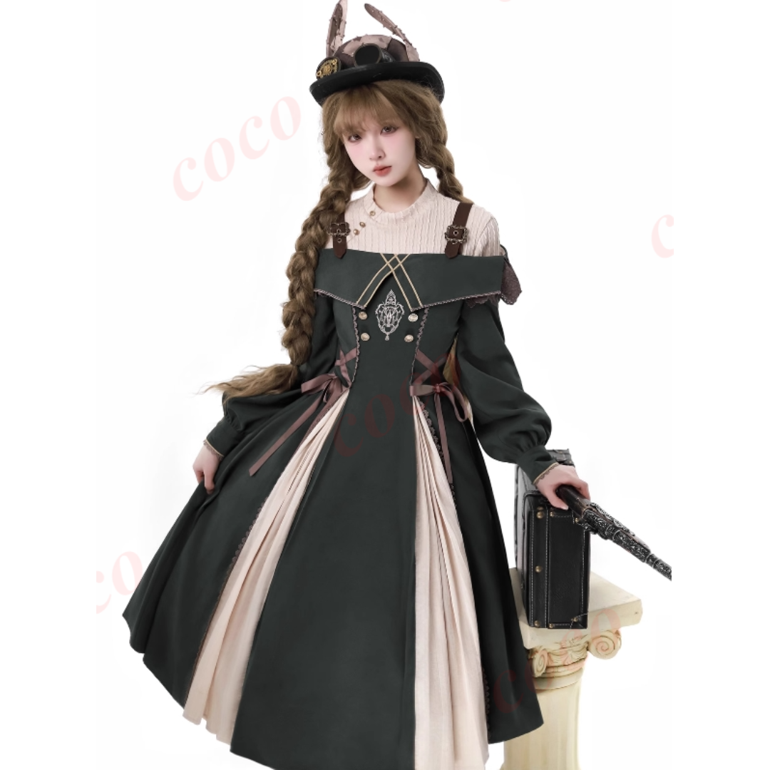 オリジナルlolita洋服日常学院風エレガントロリータワンピース