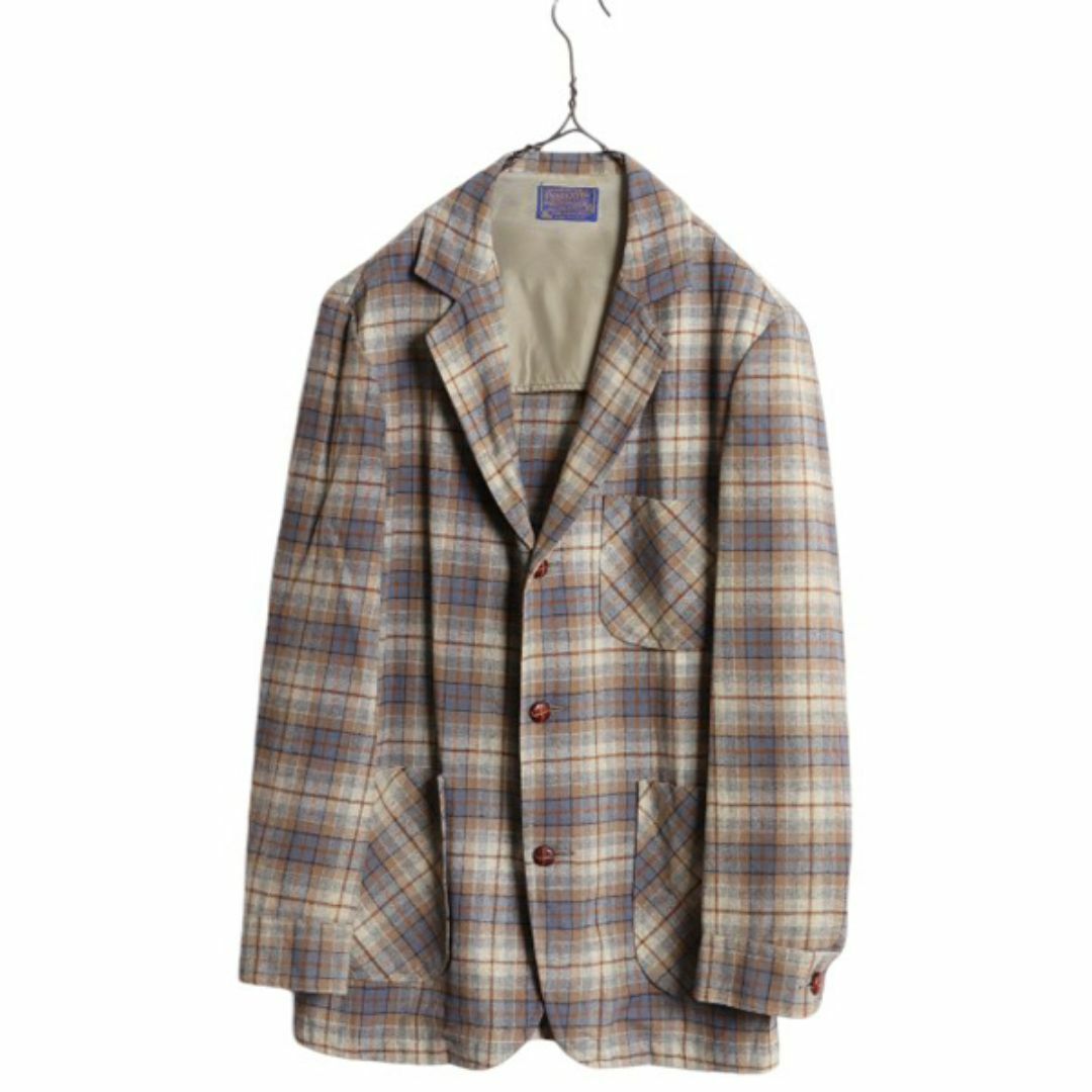 50年代後半~60年代前半 PENDLETON テーラード シャツ メンズ M 50年代後半~60年代前半 PENDLETON テーラード シャツ メンズ M