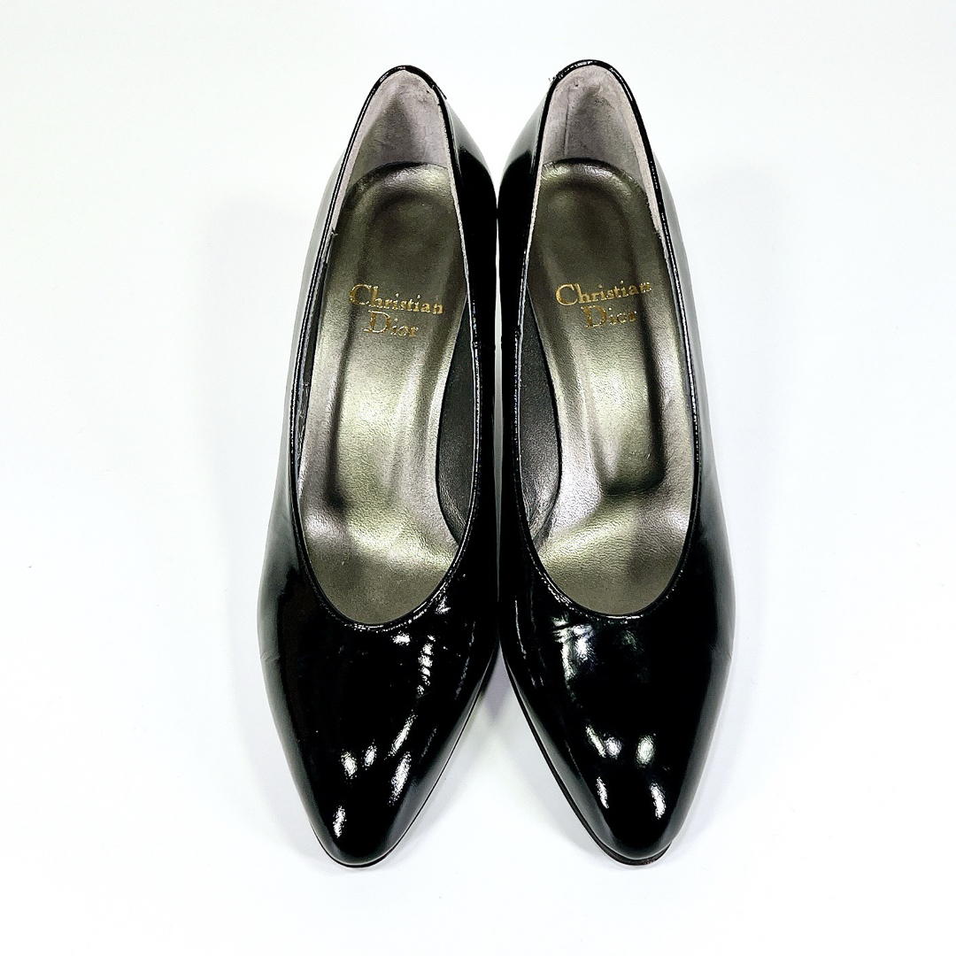 新品未使用】Christian Dior エナメル パンプス 黒 21.5 新品未使用】Christian Dior エナメル パンプス 黒 21.5