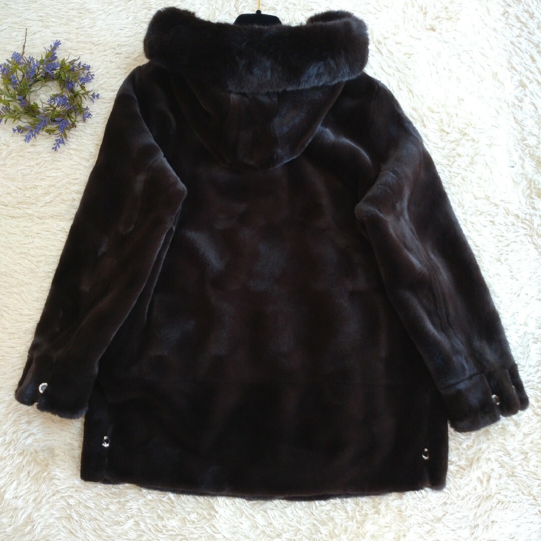 新品タグ付き☆RISELIN 希少な大きめサイズ ファーコート size48 新品タグ付き☆RISELIN 希少な大きめサイズ ファーコート size48