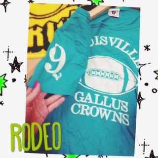 ロデオクラウンズ(RODEO CROWNS)のロデオ/ロゴ入りTシャツ/ミントグリーン(Tシャツ(半袖/袖なし))