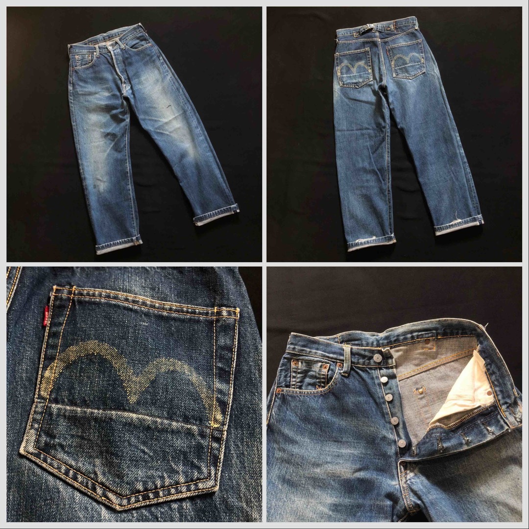 EVISU - 激レア 初期 EVIS U無しタブ エヴィスジーンズ EVISU - 激レア 初期 EVIS U無しタブ エヴィスジーンズ