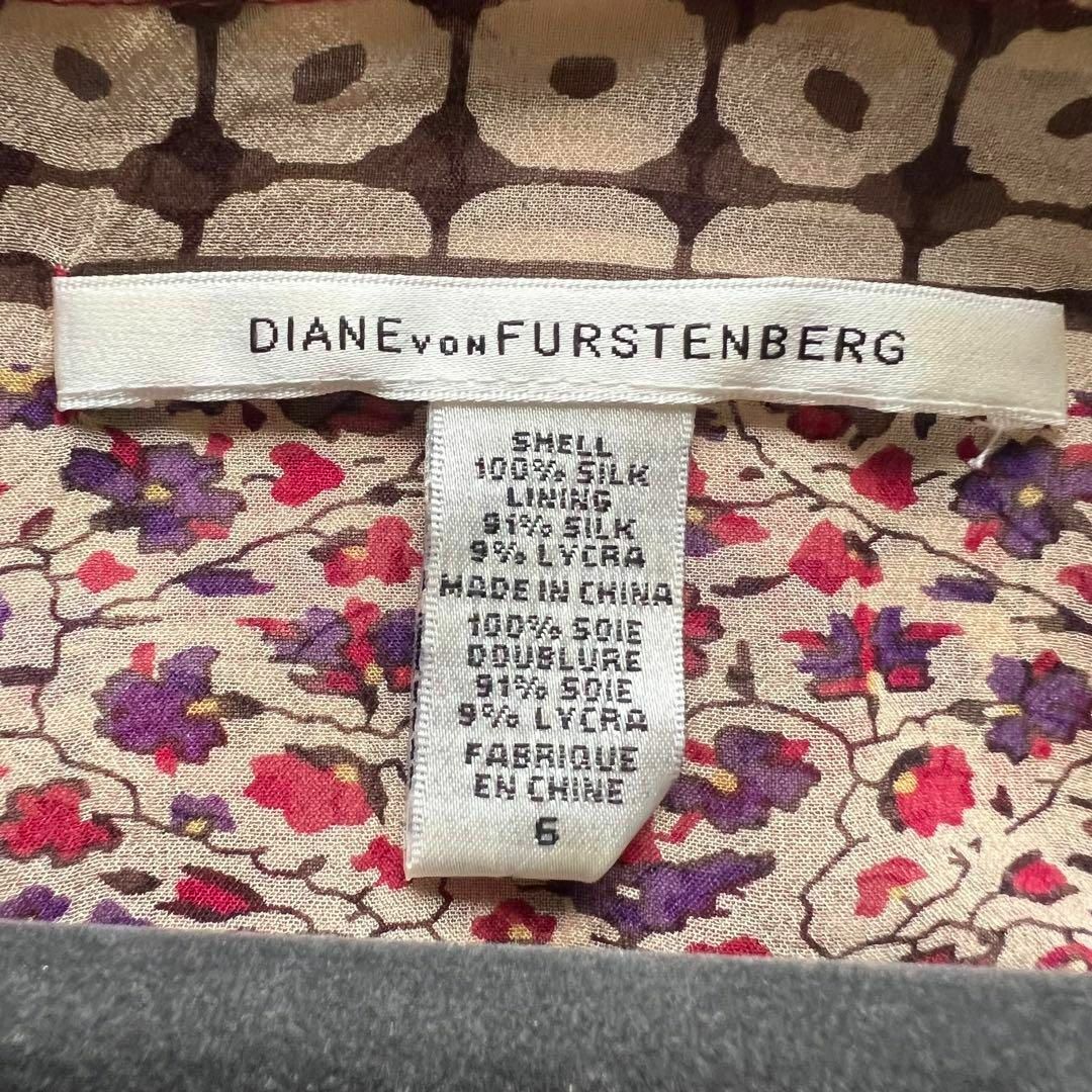 良品】DIANEvonFURSTENBERG シフォンラップワンピース 6 L 良品】DIANEvonFURSTENBERG シフォンラップワンピース 6 L