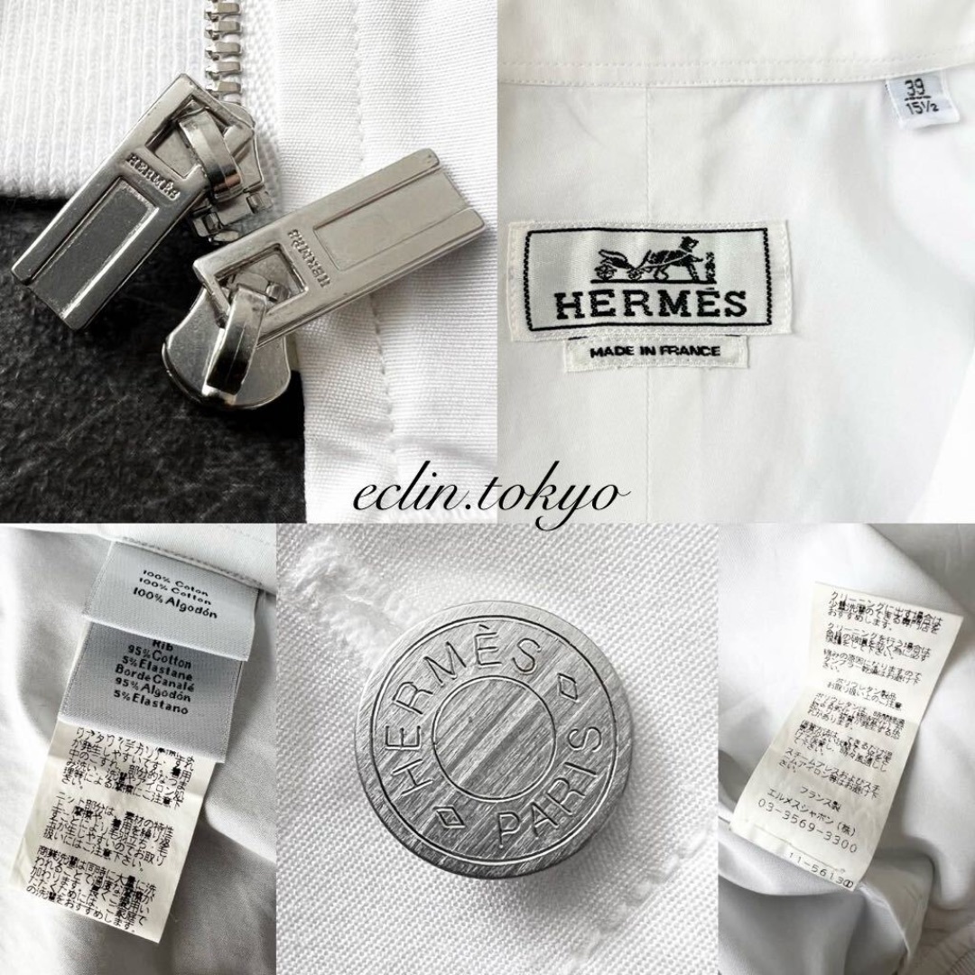 HERMES - HERMES シャツジャケット 2WAYダブルZIP セリエボタン HERMES - HERMES シャツジャケット 2WAYダブルZIP セリエボタン
