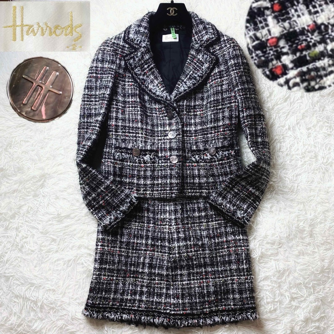 Harrods ツイードスーツセットアップクリーニング済 Harrods ツイードスーツセットアップクリーニング済