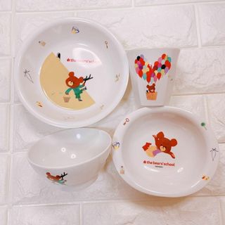 【かわいい】くまのがっこう 食器セット ジャッキー 茶碗 コップ 皿 割れない(プレート/茶碗)