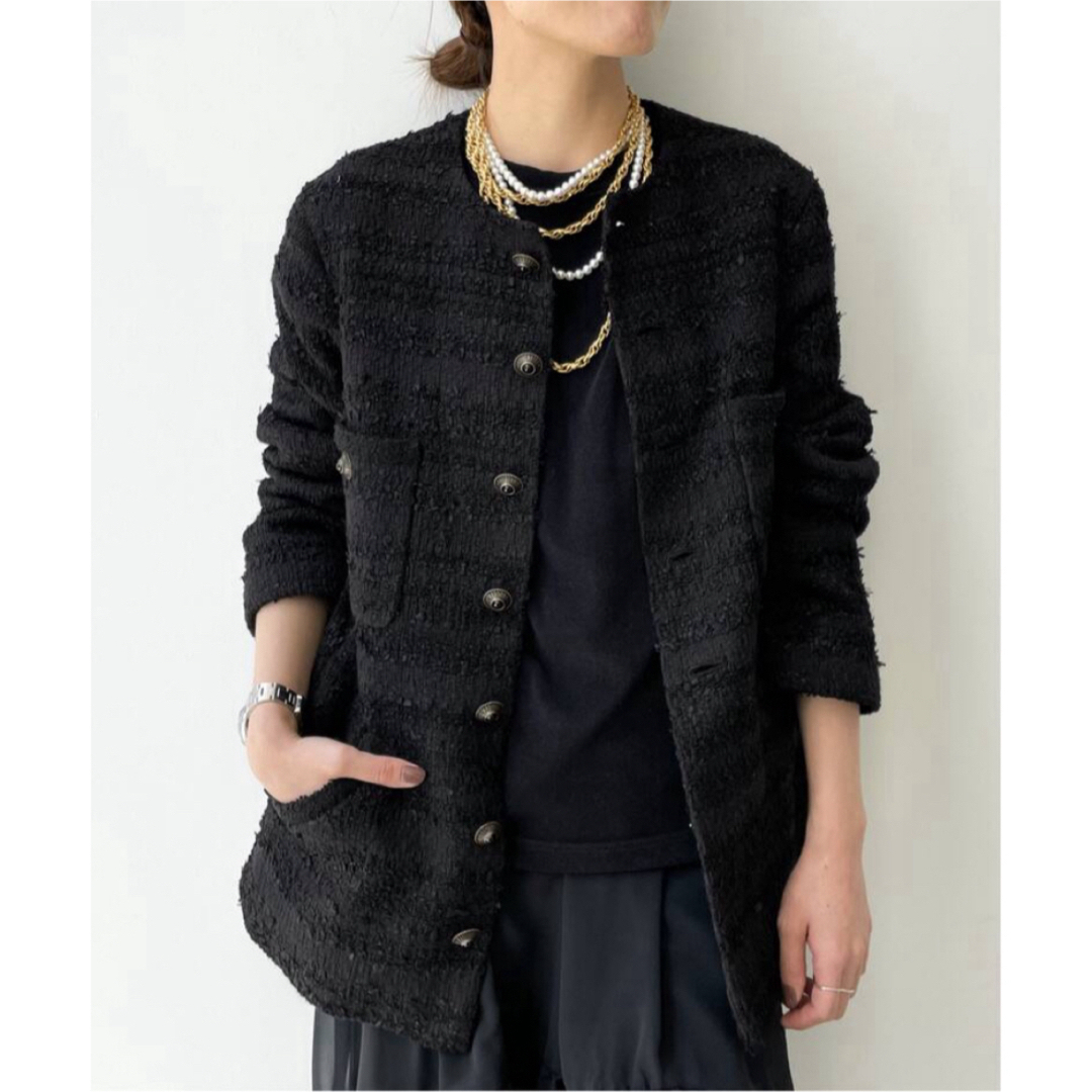 MADISONBLUE - sista様☆MADISONBLUE×eclat ノーカラーツイード MADISONBLUE - sista様☆MADISONBLUE×eclat ノーカラーツイード