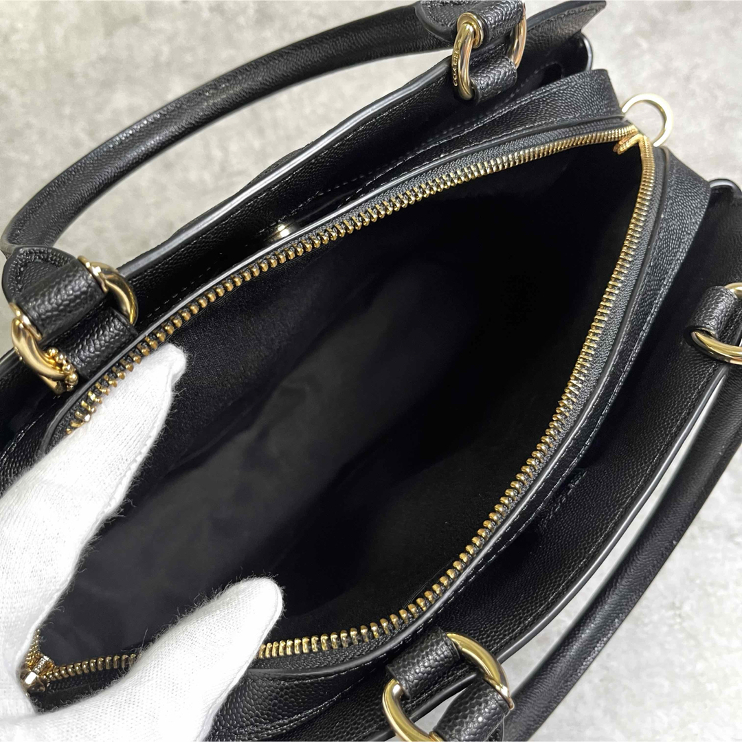 極美品】COACH キルティング 2way チェーン ショルダーバッグ 黒