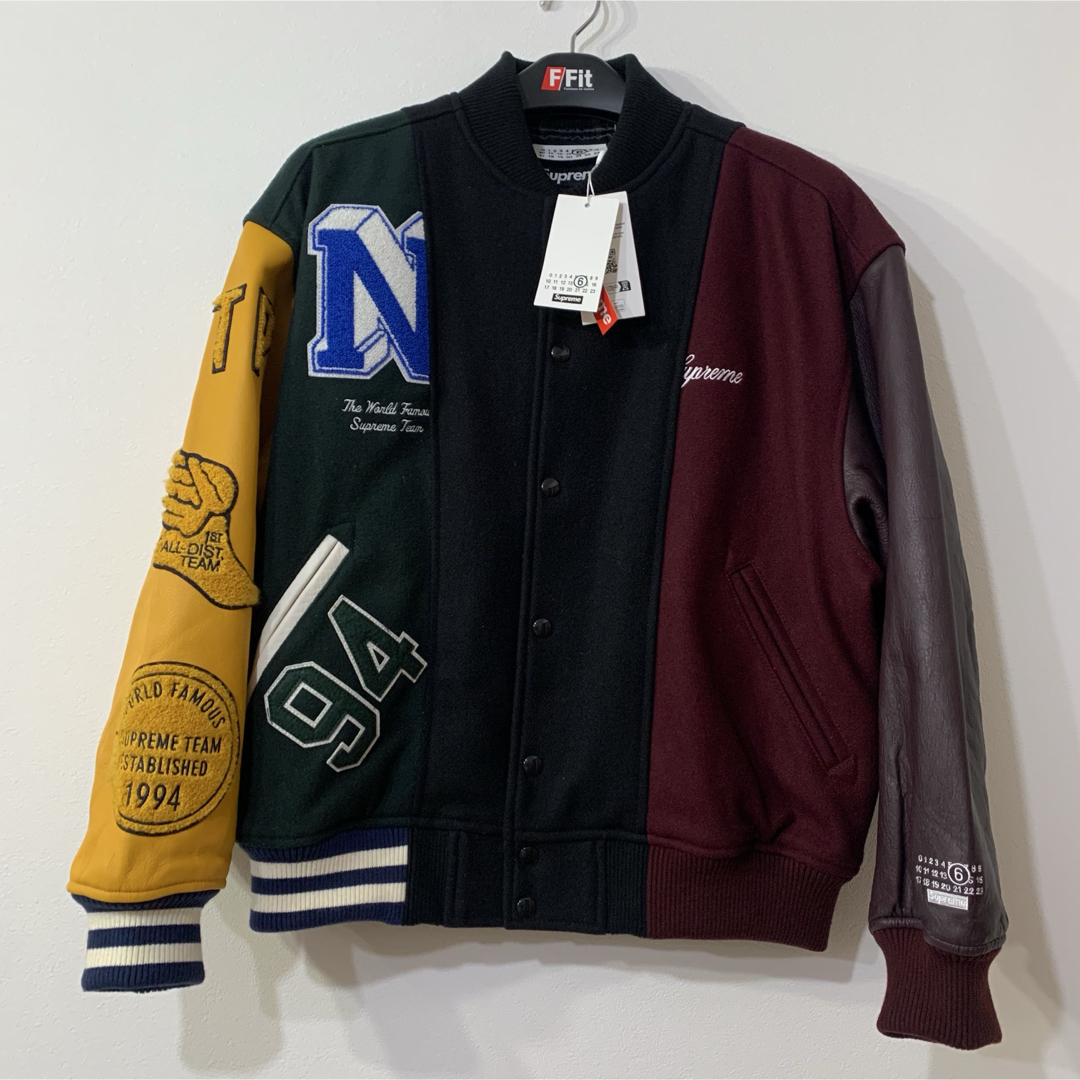 Supreme - 【早い者勝ち!】supreme×MM6 Split Varsity Jacketの Supreme - 【早い者勝ち!】supreme×MM6 Split Varsity Jacketの