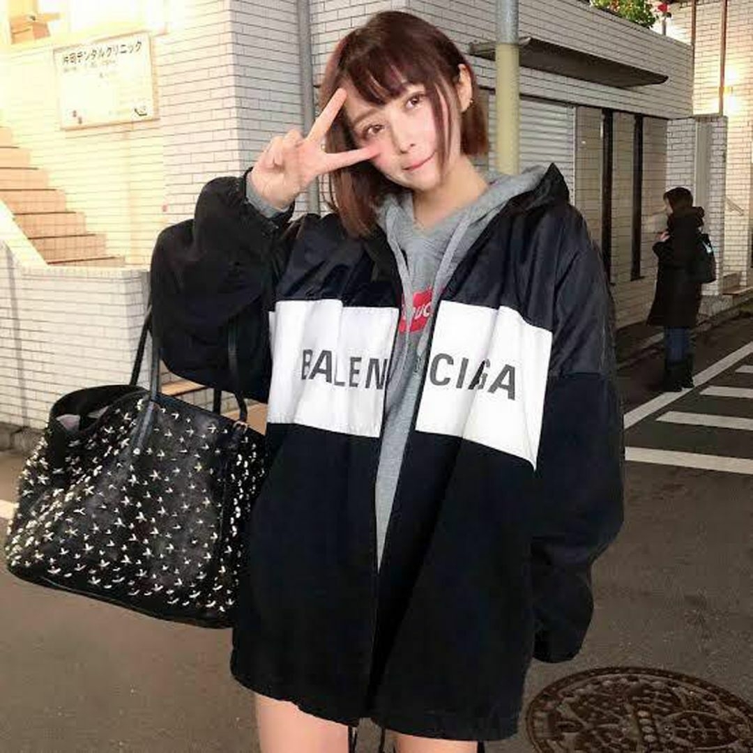 BALENCIAGA - BALENCIAGA ナイロン ロゴ デニムジャケット 34の BALENCIAGA - BALENCIAGA ナイロン ロゴ デニムジャケット 34の