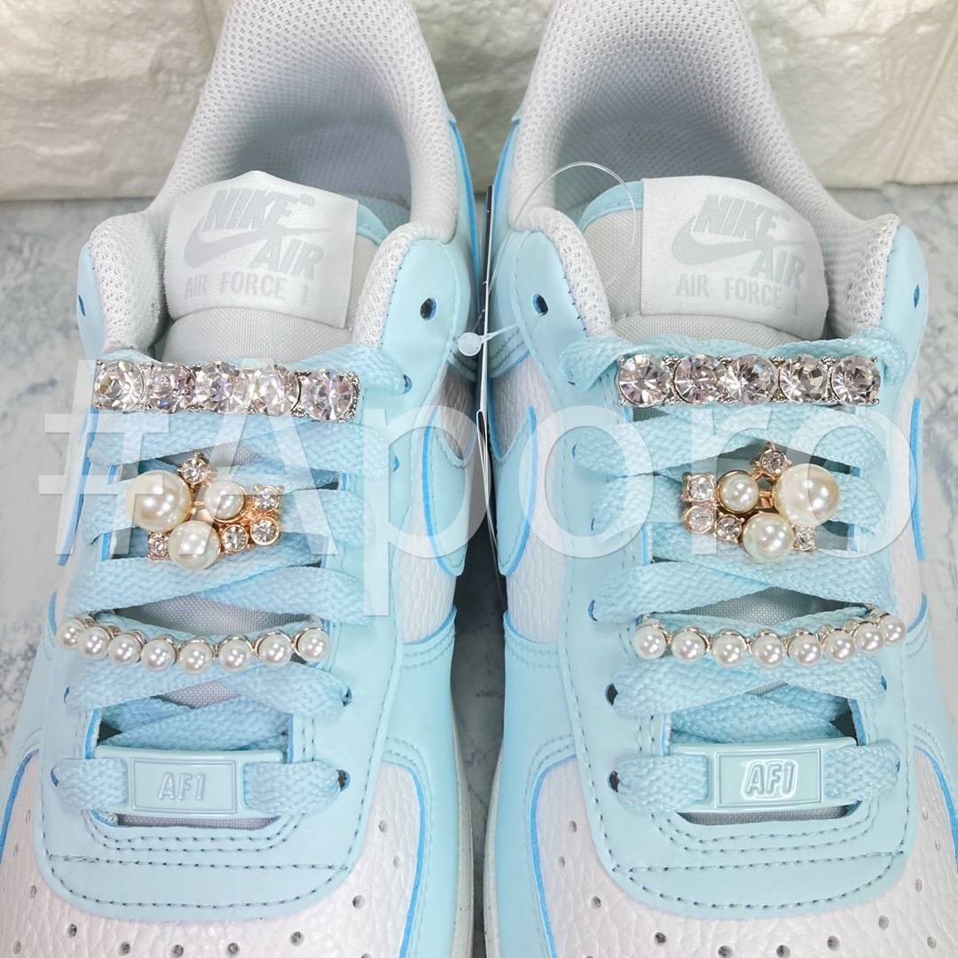 NIKE - NIKE ナイキ AIR FORCE 1 エアフォース1 ブルー パール NIKE - NIKE ナイキ AIR FORCE 1 エアフォース1 ブルー パール