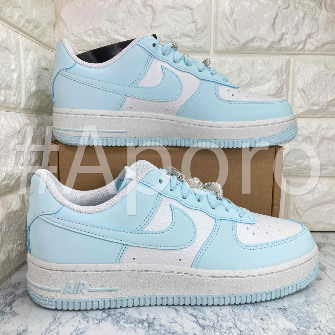 NIKE - NIKE ナイキ AIR FORCE 1 エアフォース1 ブルー パール NIKE - NIKE ナイキ AIR FORCE 1 エアフォース1 ブルー パール