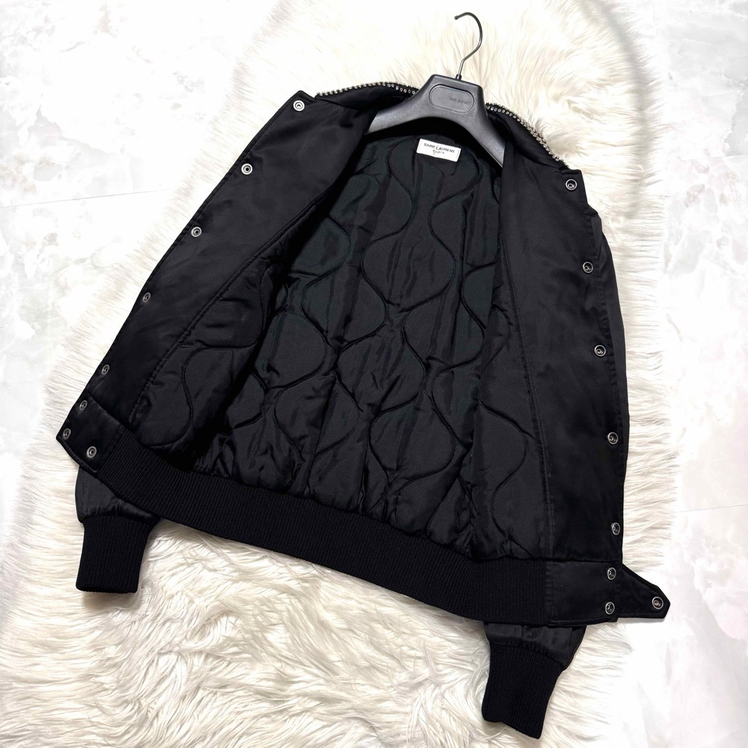 SAINT LAURENT - 本物 極美品 サンローランパリ クリスタル装飾 SAINT LAURENT - 本物 極美品 サンローランパリ クリスタル装飾