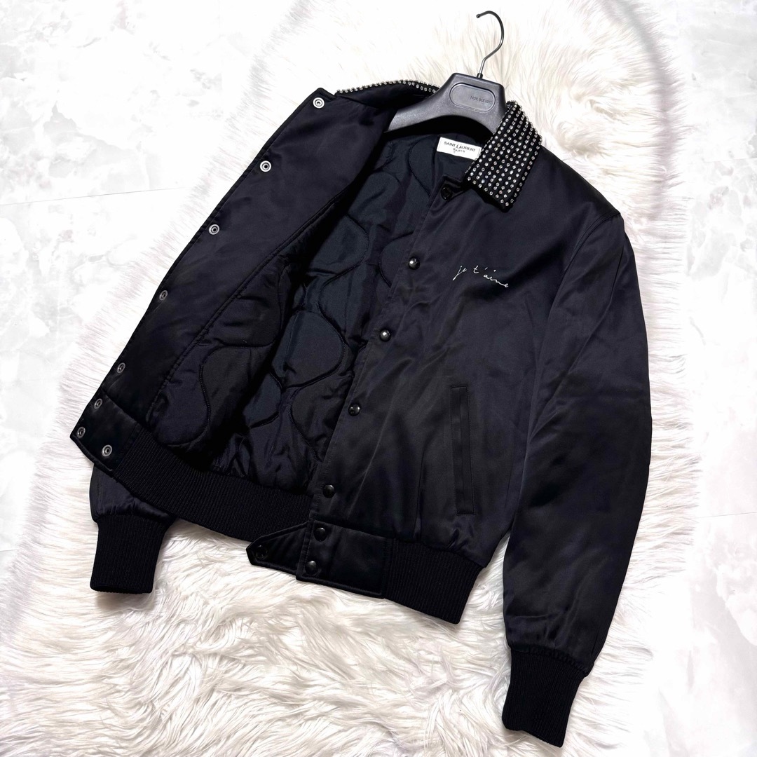 SAINT LAURENT - 本物 極美品 サンローランパリ クリスタル装飾 SAINT LAURENT - 本物 極美品 サンローランパリ クリスタル装飾