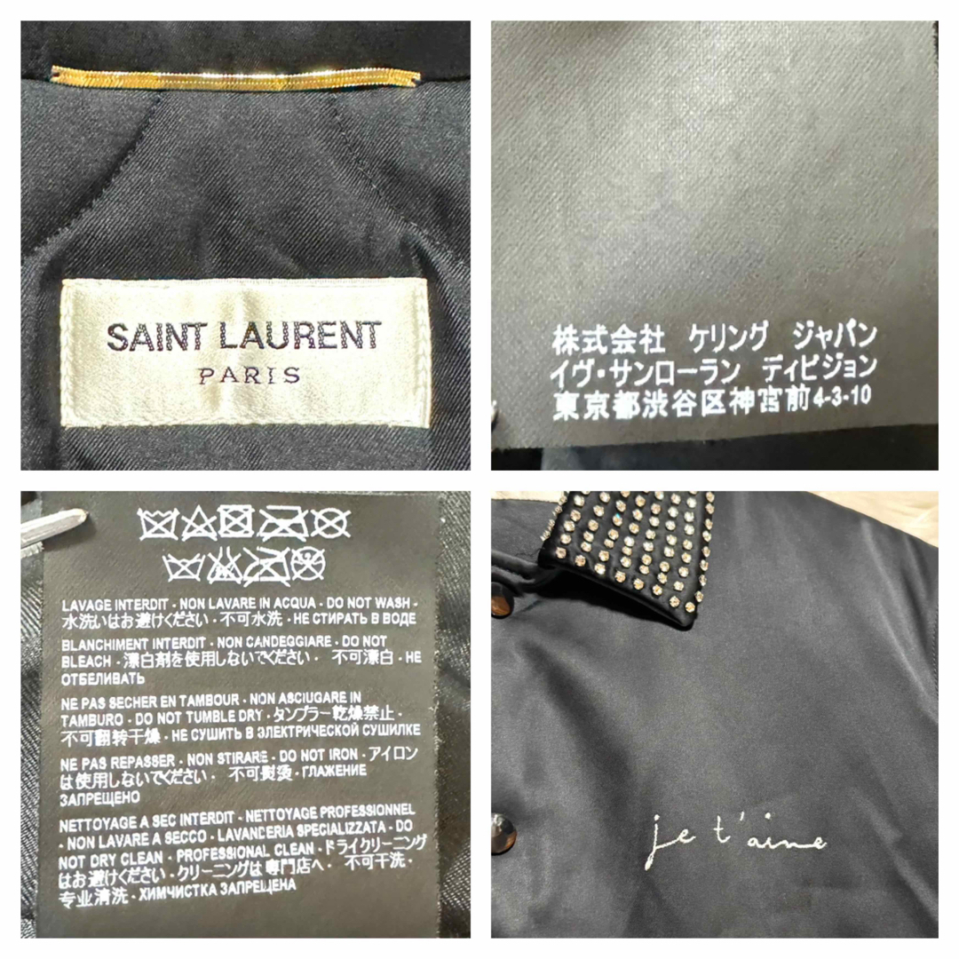 SAINT LAURENT - 本物 極美品 サンローランパリ クリスタル装飾 SAINT LAURENT - 本物 極美品 サンローランパリ クリスタル装飾