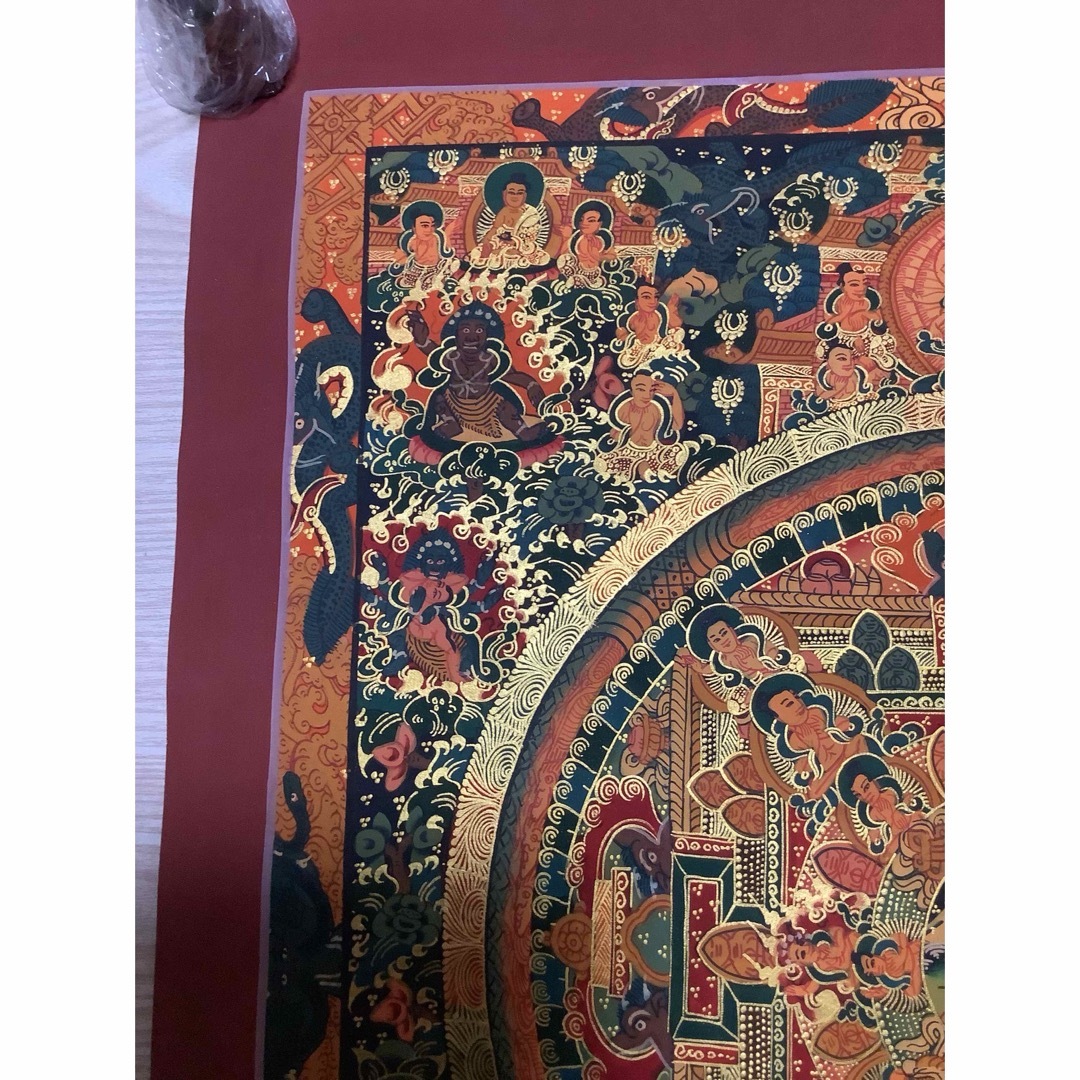 チベット密教 新品 1点物 》 手描き 曼荼羅 仏陀 釈迦 仏教 仏画 a5 チベット密教 新品 1点物 》 手描き 曼荼羅 仏陀 釈迦 仏教 仏画 a5