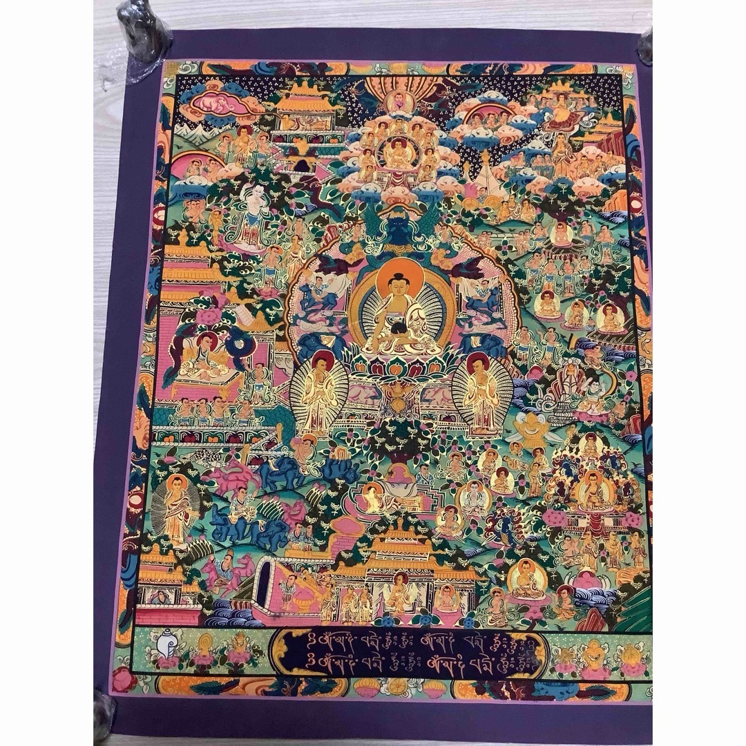 チベット密教 新品 1点物 》 手描き 曼荼羅 仏陀 釈迦 仏画 仏教 チベット密教 新品 1点物 》 手描き 曼荼羅 仏陀 釈迦 仏画 仏教