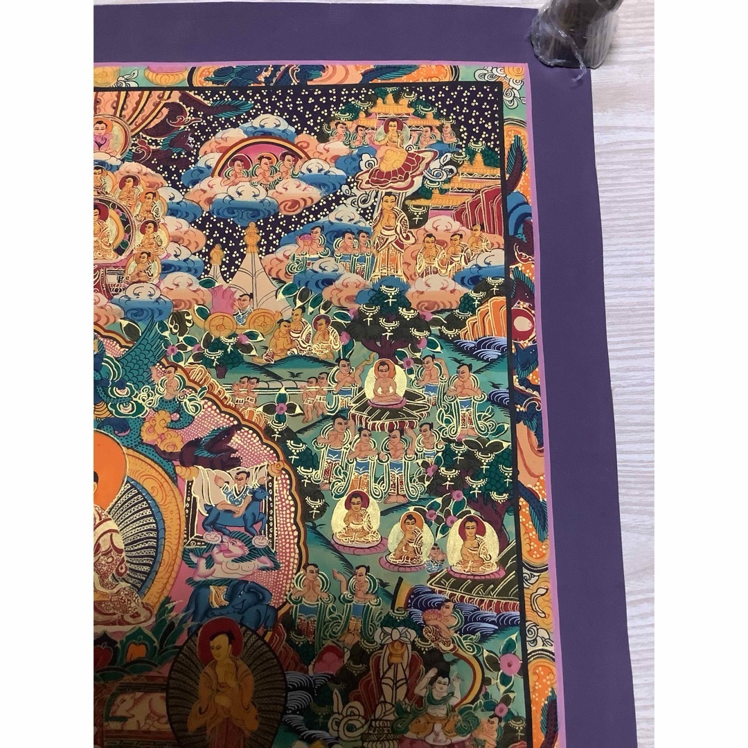 チベット密教 新品 1点物 》 手描き 曼荼羅 仏陀 釈迦 仏画 仏教 チベット密教 新品 1点物 》 手描き 曼荼羅 仏陀 釈迦 仏画 仏教