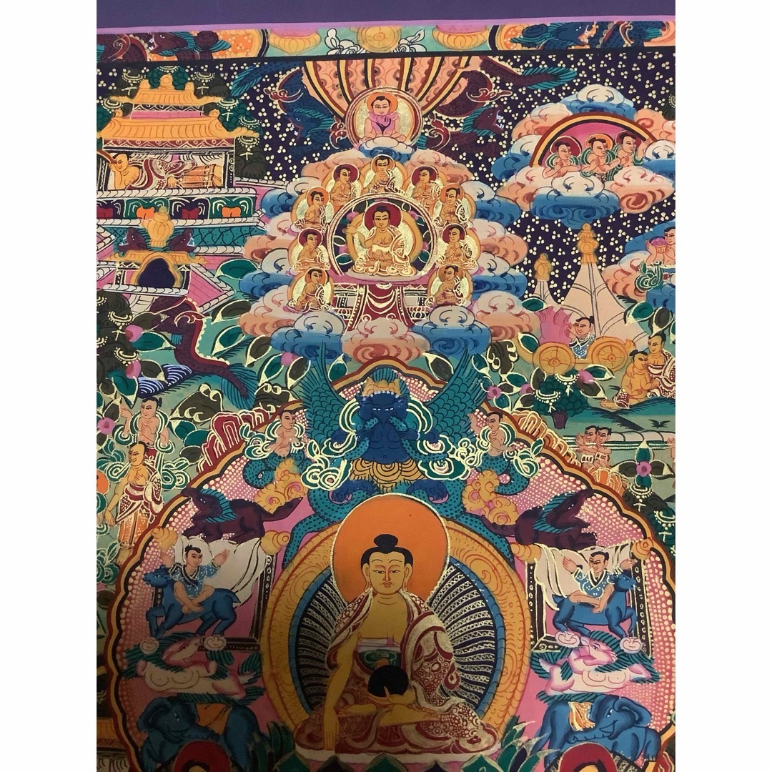 チベット密教 新品 1点物 》 手描き 曼荼羅 仏陀 釈迦 仏画 仏教 チベット密教 新品 1点物 》 手描き 曼荼羅 仏陀 釈迦 仏画 仏教