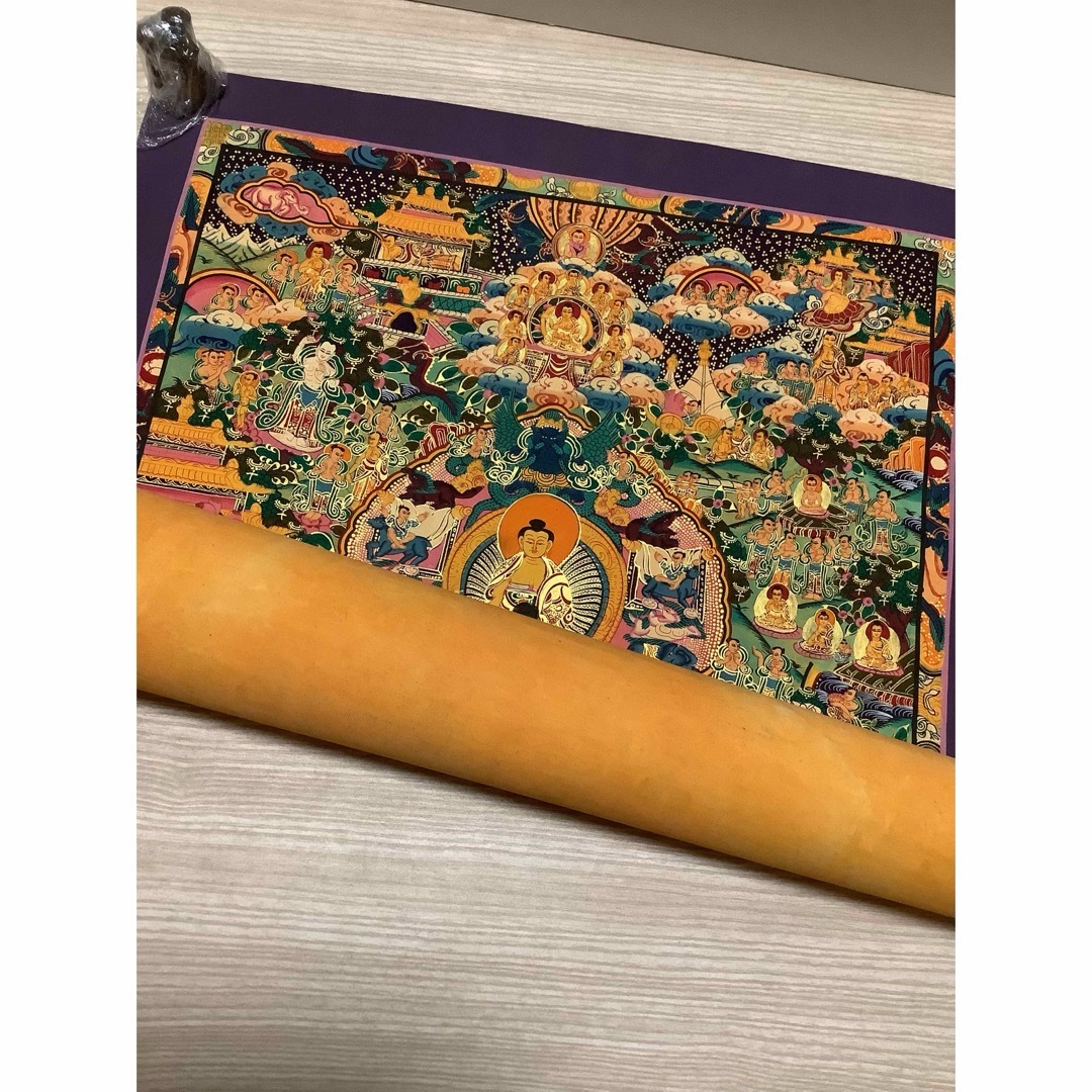 チベット密教 新品 1点物 》 手描き 曼荼羅 仏陀 釈迦 仏画 仏教 チベット密教 新品 1点物 》 手描き 曼荼羅 仏陀 釈迦 仏画 仏教