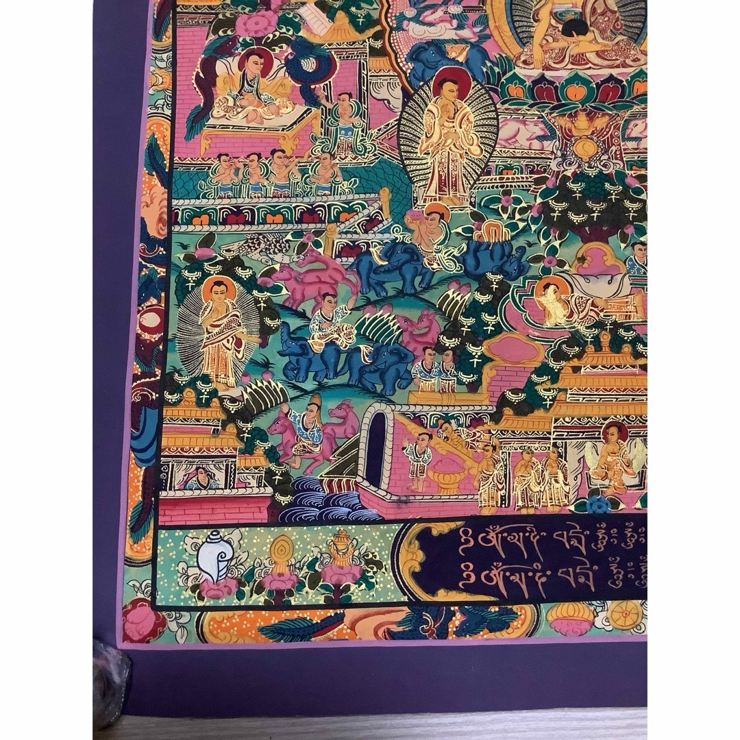 チベット密教 新品 1点物 》 手描き 曼荼羅 仏陀 釈迦 仏画 仏教 チベット密教 新品 1点物 》 手描き 曼荼羅 仏陀 釈迦 仏画 仏教