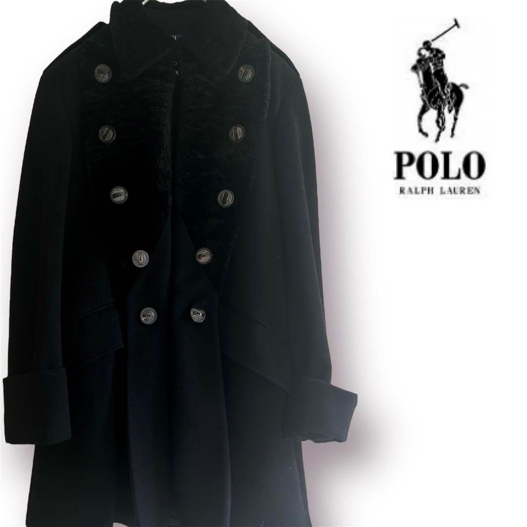 POLO RALPH LAUREN - 専用品【美品】 ポロラルフローレン ナポレオンコート カシミヤ混 ウール 黒