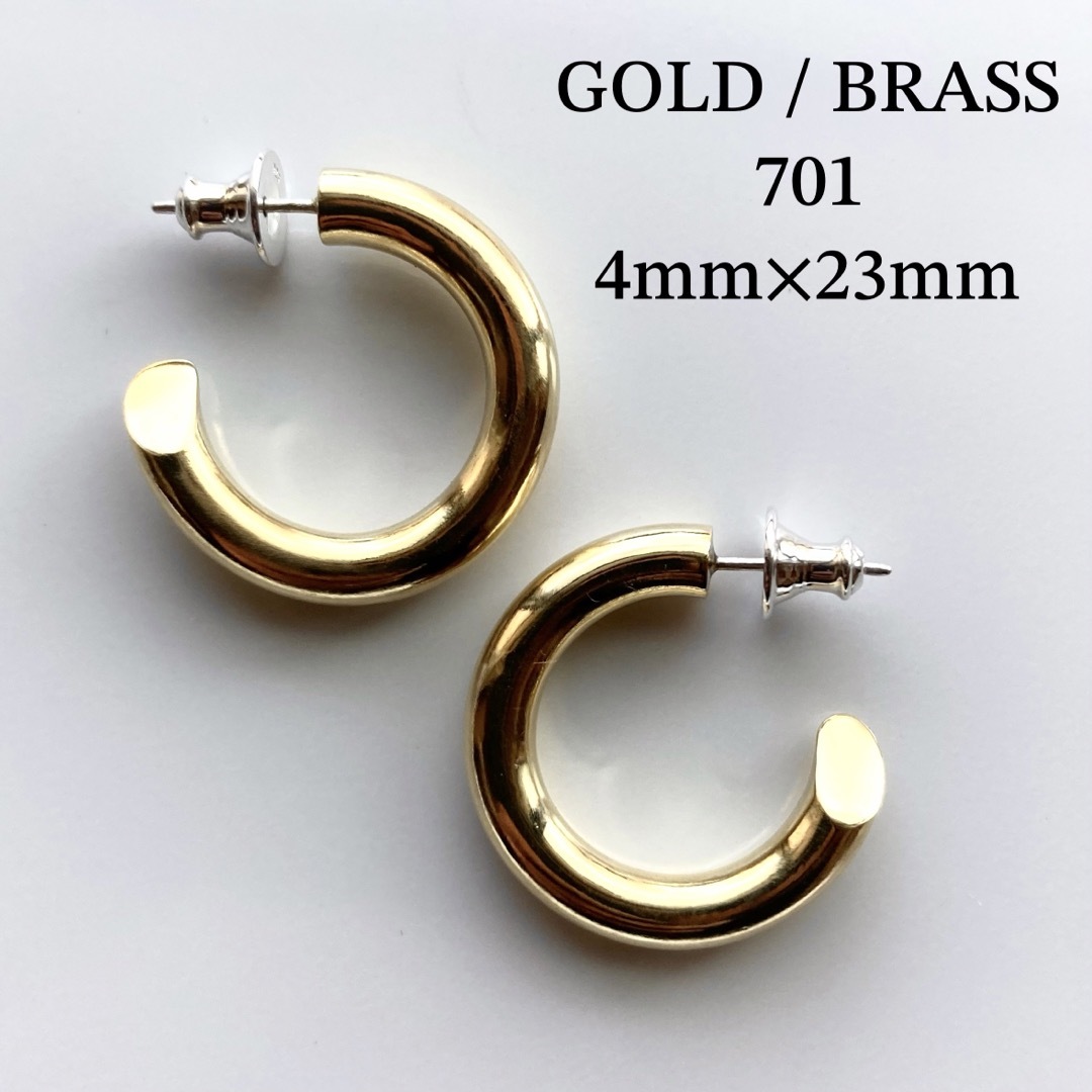 ゴールド 701サイズ 両耳 4×23mm ピアス ワコマリア キャリアリング ゴールド 701サイズ 両耳 4×23mm ピアス ワコマリア キャリアリング