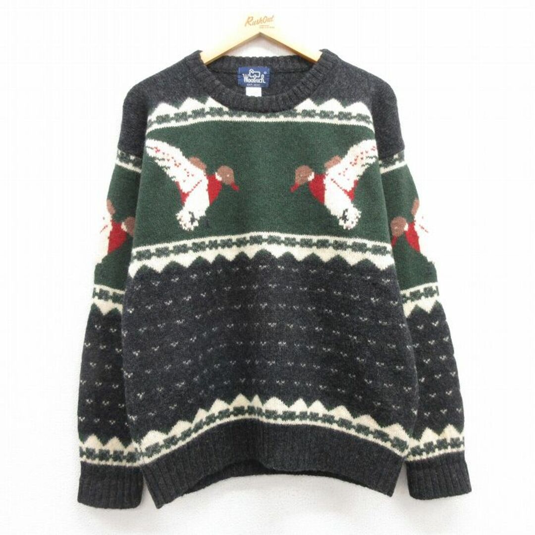 M☆古着 ウールリッチ WOOLRICH 長袖 セーター メンズ 90年代 M☆古着 ウールリッチ WOOLRICH 長袖 セーター メンズ 90年代