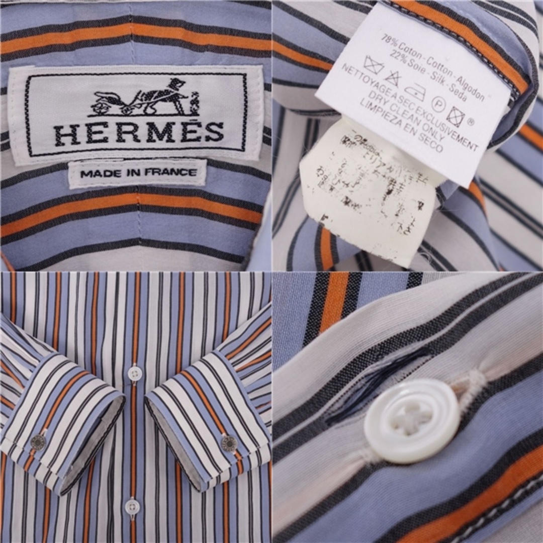 エルメス HERMES シャツ ロングスリーブ 長袖 セリエボタン エルメス HERMES シャツ ロングスリーブ 長袖 セリエボタン