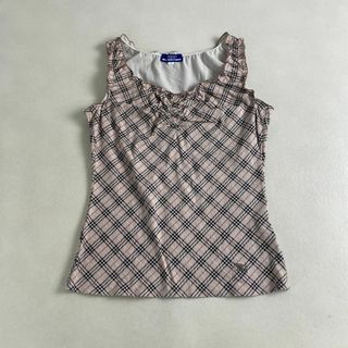 バーバリーブルーレーベル(BURBERRY BLUE LABEL)のバーバリーブルーレーベル　ブラウス　カットソー　フリル　ノースリーブ(シャツ/ブラウス(半袖/袖なし))