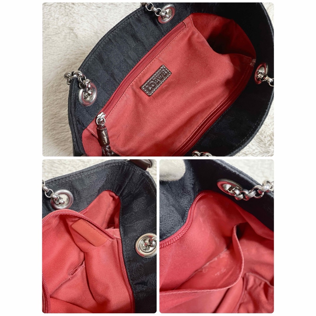 LOEWE - 美品 希少 LOEWE ロエベ バケツ チェーン アナグラム LOEWE - 美品 希少 LOEWE ロエベ バケツ チェーン アナグラム