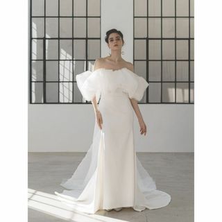 ウエディングドレス オフショルダー スレンダーライン ロング ウエディングドレス オフショルダー スレンダーライン ロング