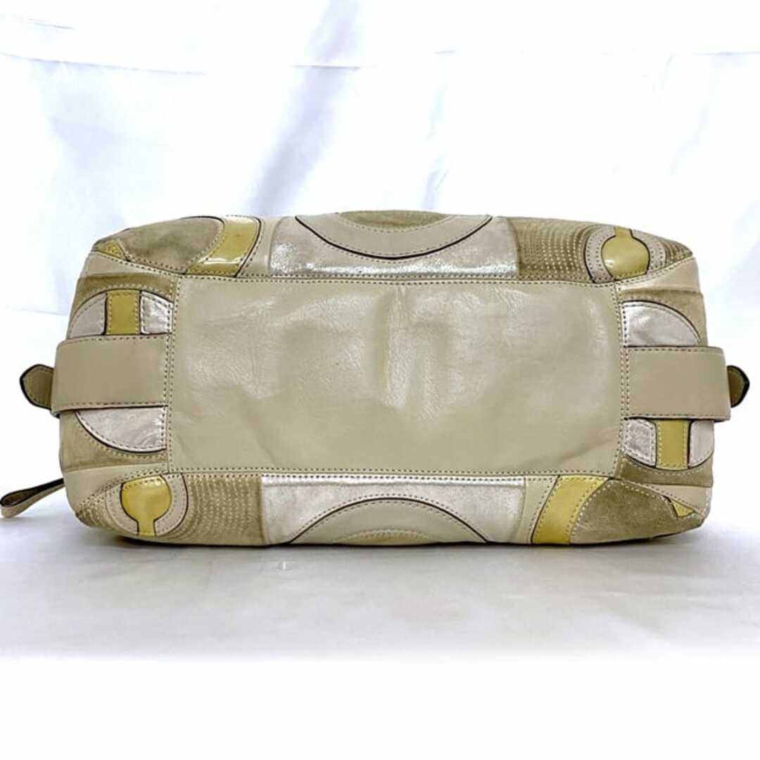 COACH - コーチ トートバッグ ベージュ グレー オプアート 15771 COACH - コーチ トートバッグ ベージュ グレー オプアート 15771