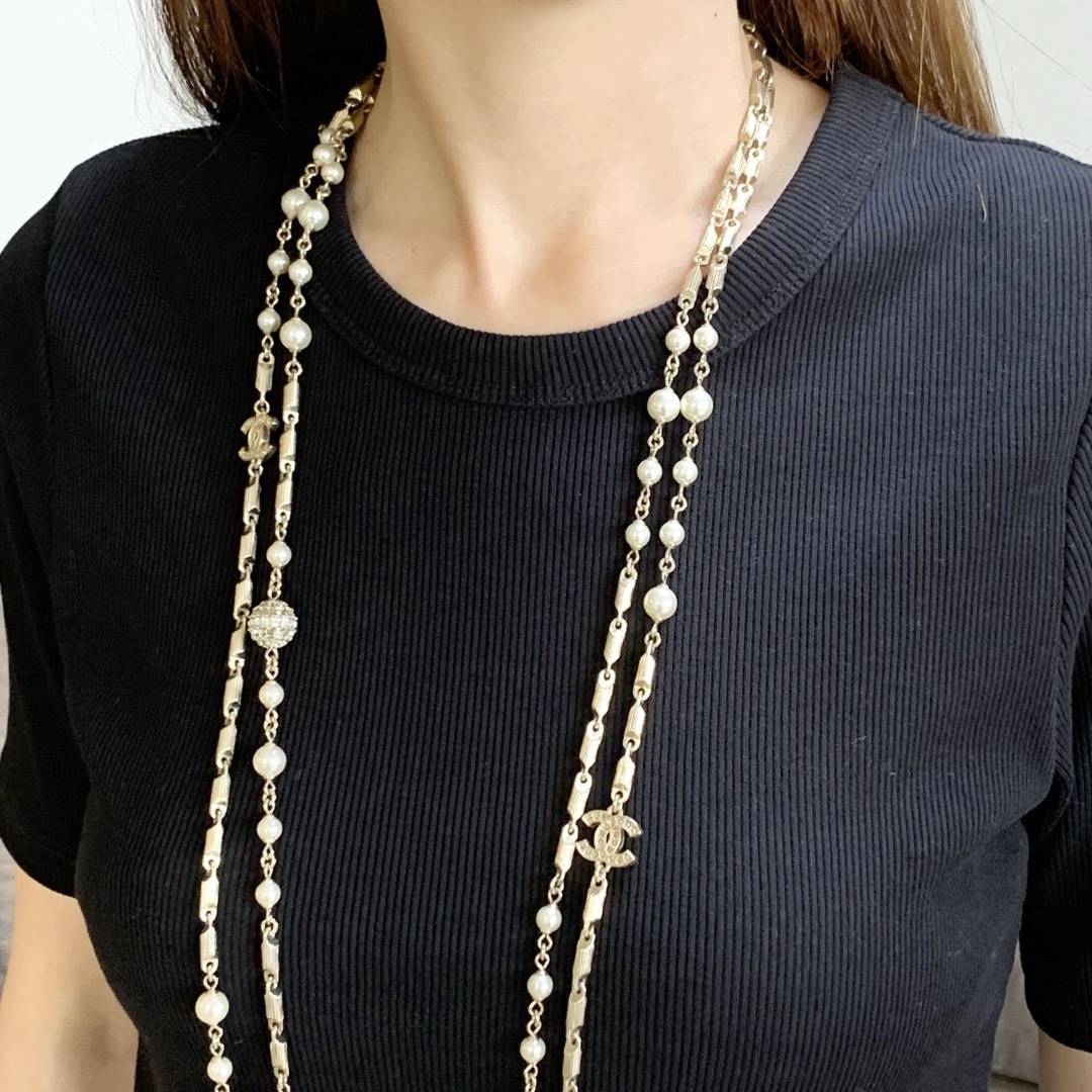 CHANEL - シャネル CHANEL ココマーク フェイクパール ロング