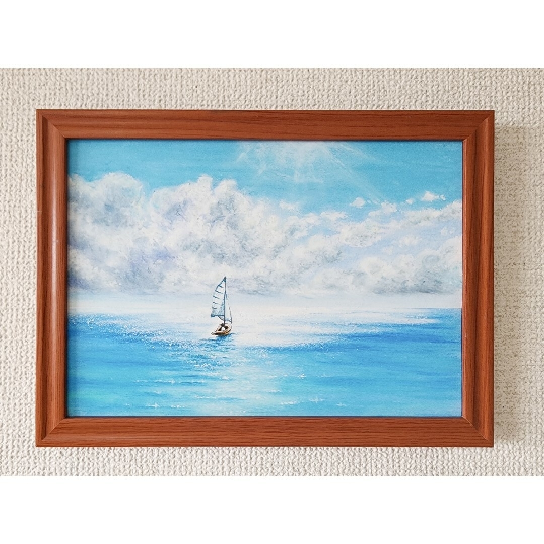 油彩 油絵 絵画 オブジェ 海辺 ヨット 雑貨 赤 油彩 油絵 絵画 オブジェ 海辺 ヨット 雑貨 赤