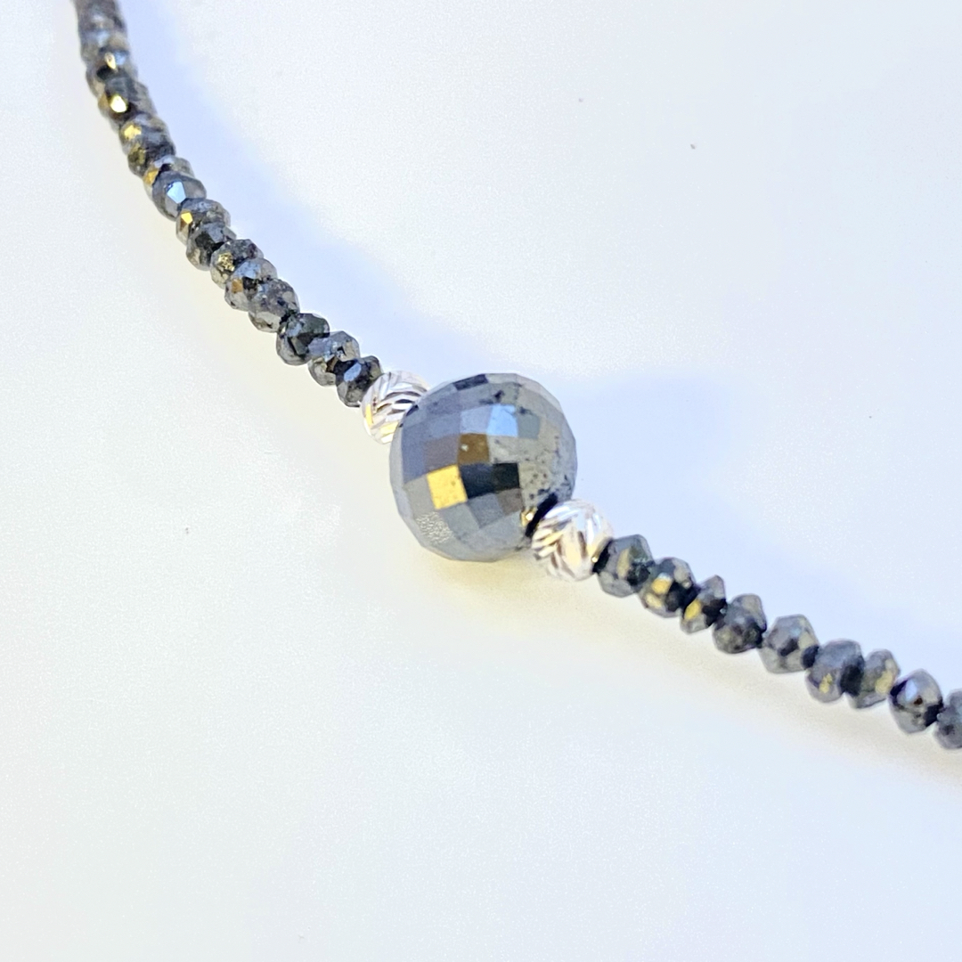 未使用 高級上質 K18WG ブラックダイヤ ネックレス D25.0ct 4.7 未使用 高級上質 K18WG ブラックダイヤ ネックレス D25.0ct 4.7
