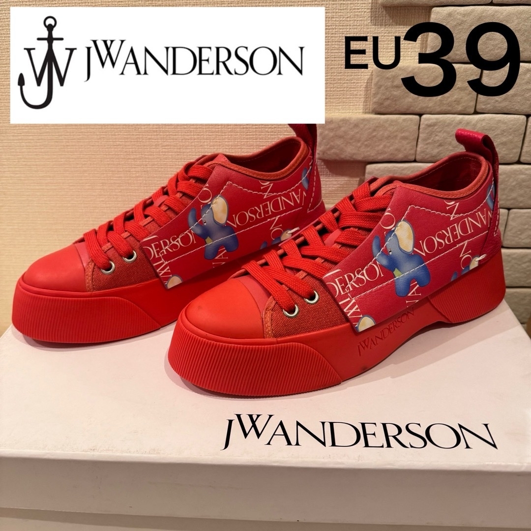 EU39【新品】JW Anderson プレミアムレザースニーカー 厚底 EU39【新品】JW Anderson プレミアムレザースニーカー 厚底