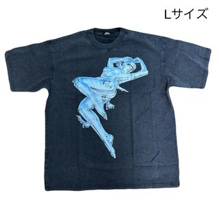 空山基　ヴィンテージ加工　ロボットプリント Tシャツ 黒(Tシャツ/カットソー(半袖/袖なし))
