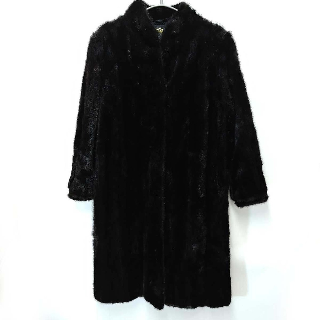 サガミンク SAGA MINK ロングコート ブラック ファーショール サガミンク SAGA MINK ロングコート ブラック ファーショール