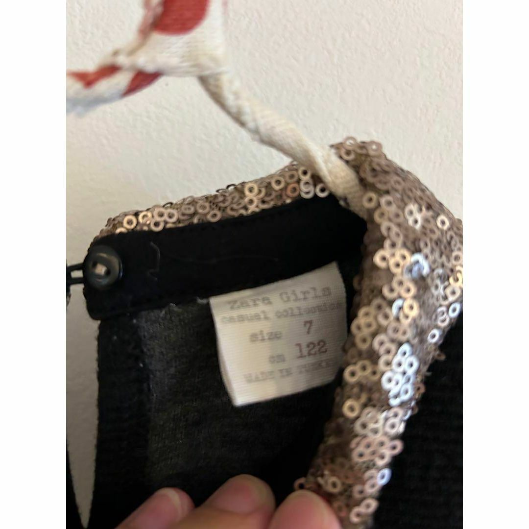 ZARA KIDS(ザラキッズ)のZara Girls ザラ　ワンピース　122cm 黒 発表会　ハロウィン キッズ/ベビー/マタニティのキッズ服女の子用(90cm~)(ワンピース)の商品写真