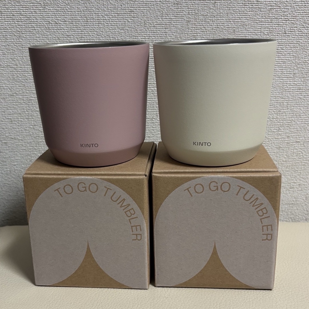KINTO(キントー)の新品未使用　キントー　トゥーゴータンブラー240ml カップのみホワイト&ピンク インテリア/住まい/日用品のキッチン/食器(タンブラー)の商品写真