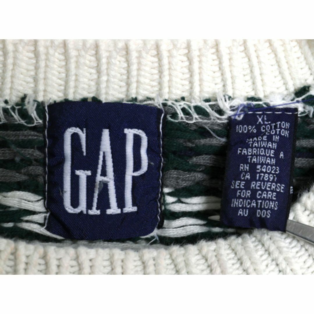 90s OLD GAP ノルディック 立体編み コットン ニット セーター 90s OLD GAP ノルディック 立体編み コットン ニット セーター