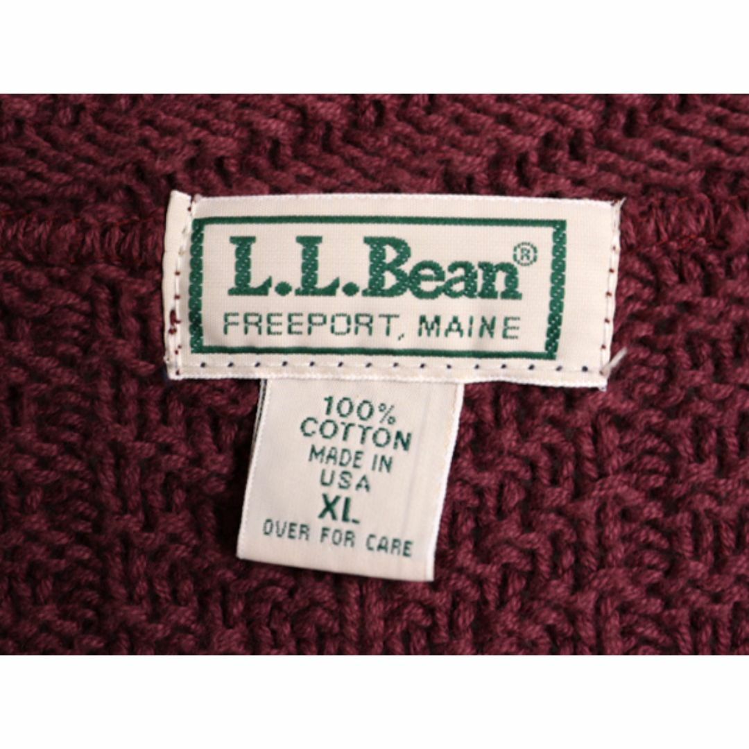 【保証書付】 80s - L.L.Bean USA製 ニット ケーブル コットン エルエルビーン 女性用