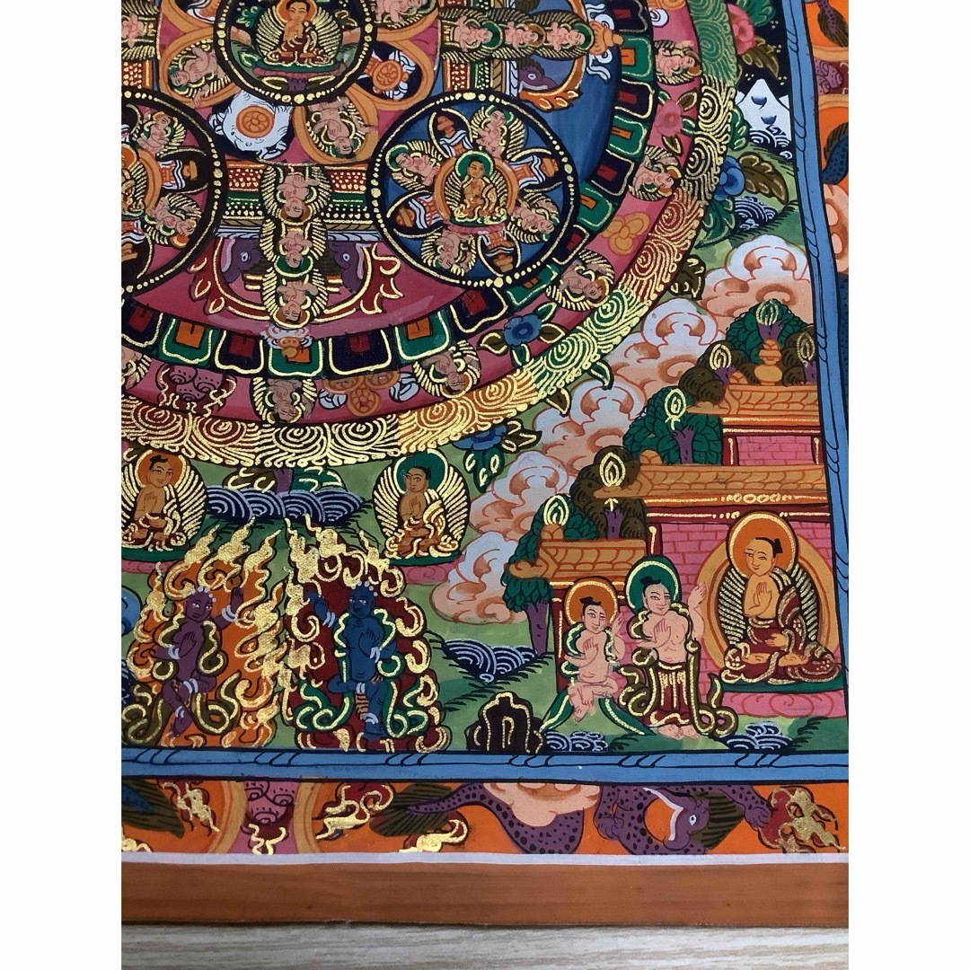 チベット密教 新品 1点物 》 手描き 曼荼羅 仏陀 釈迦 仏画 仏教 e3 チベット密教 新品 1点物 》 手描き 曼荼羅 仏陀 釈迦 仏画 仏教 e3