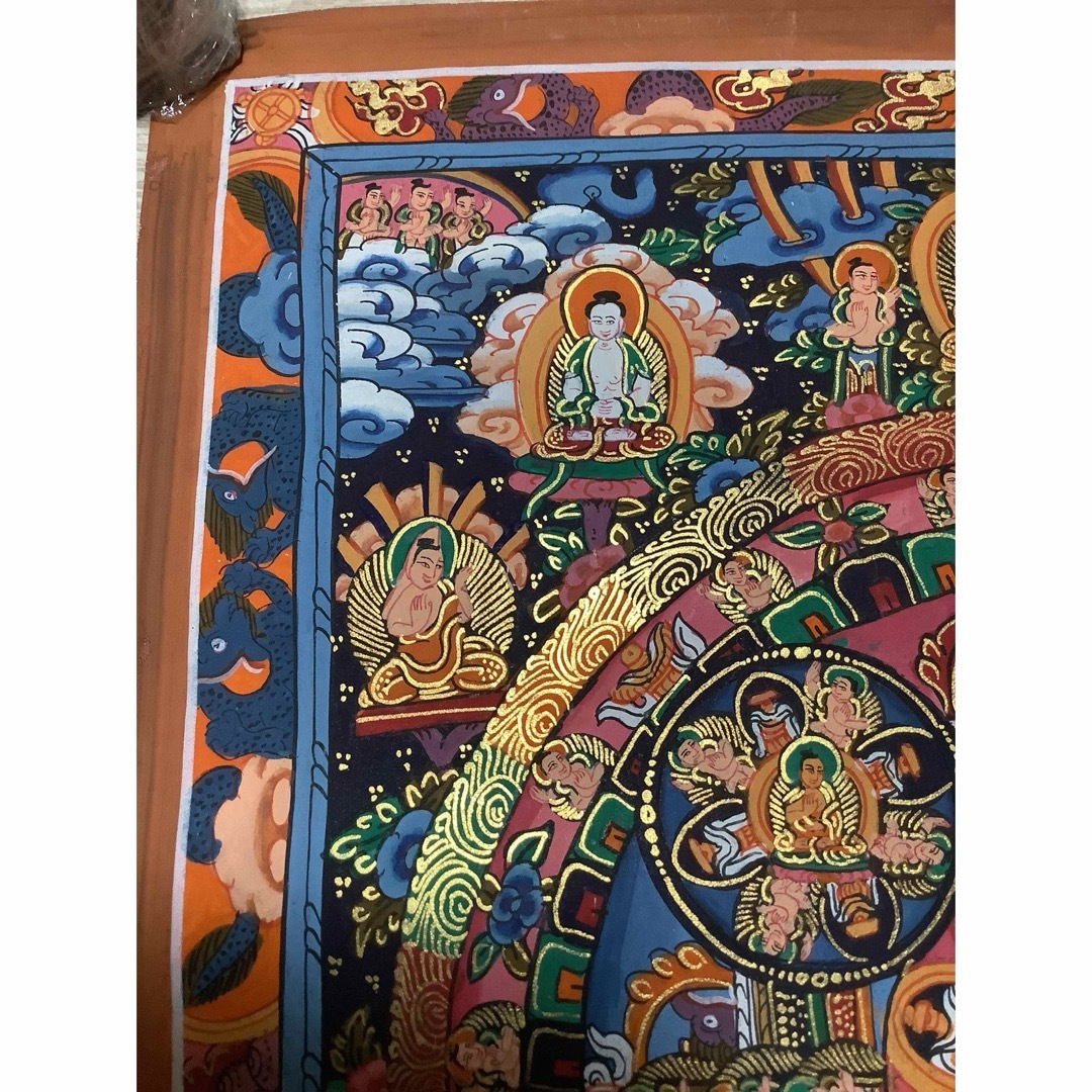 チベット密教 新品 1点物 》 手描き 曼荼羅 仏陀 釈迦 仏画 仏教 e3 チベット密教 新品 1点物 》 手描き 曼荼羅 仏陀 釈迦 仏画 仏教 e3