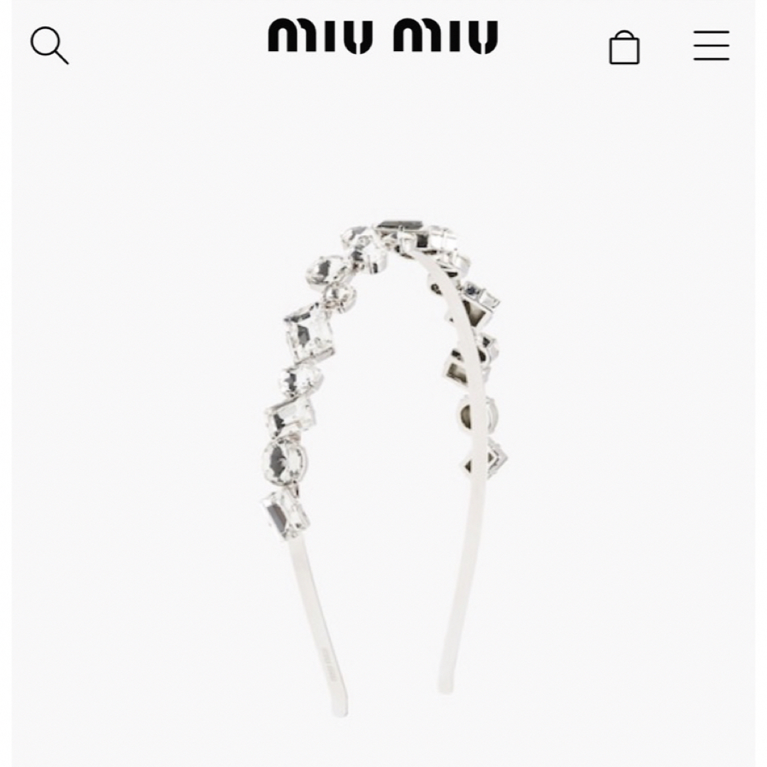MIU MIU - miumiu ビジュークリスタルカチューシャの通販 by M MIU MIU - miumiu ビジュークリスタルカチューシャの通販 by M